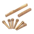 thumbnail image 3 of Pasadores de puente dorado con paquete de tuercas de sillín ranuradas para accesorios de instrumentos musicales de guitarra acústica Gloria Guitarra de latón puente Pines Saddle Nut, 3 of 7