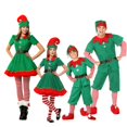 thumbnail image 3 of Disfraz de Navidad de Papá Noel para hombres, mujeres, niñas y niños, conjunto de ropa de disfraces de elfo verde, Cosplay familiar, fiesta de carnaval, Año Nuevo, 3 of 4
