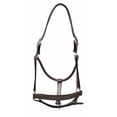 thumbnail image 5 of Henri de Rivel Pro Fancy Padded Rolled Throat Triple Stitched Halter Black Oversize, 5 of 6