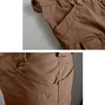 thumbnail image 6 of JoveMarine Men's Outdoor Tactical Cargo Shorts with Multiple Pockets, Belted Waist, Durable Work Shorts for Hiking, Motorcycle and Summer Adventures Brown 4XL, 6 of 7