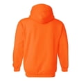 thumbnail image 2 of Gildan - Sudadera con capucha de combinación de tejidos Unisex (Naranja fluorescente), 2 of 3