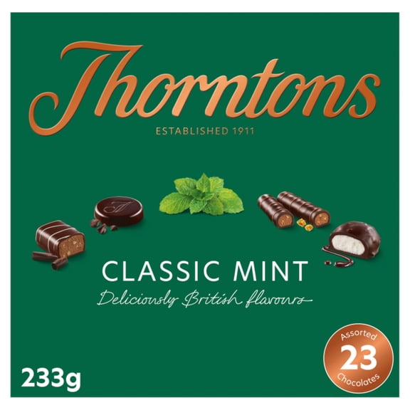 Thorntons Classic Mint Christmas Chocolate Box, 23 Chocolates, 233g