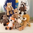 thumbnail image 5 of Juguetes de peluche de animales de la selva para niños, muñeco de peluche suave, perro, cebra, elefante, León, zorro, jirafa, compañero de juegos, regalos de navidad, 5 of 5