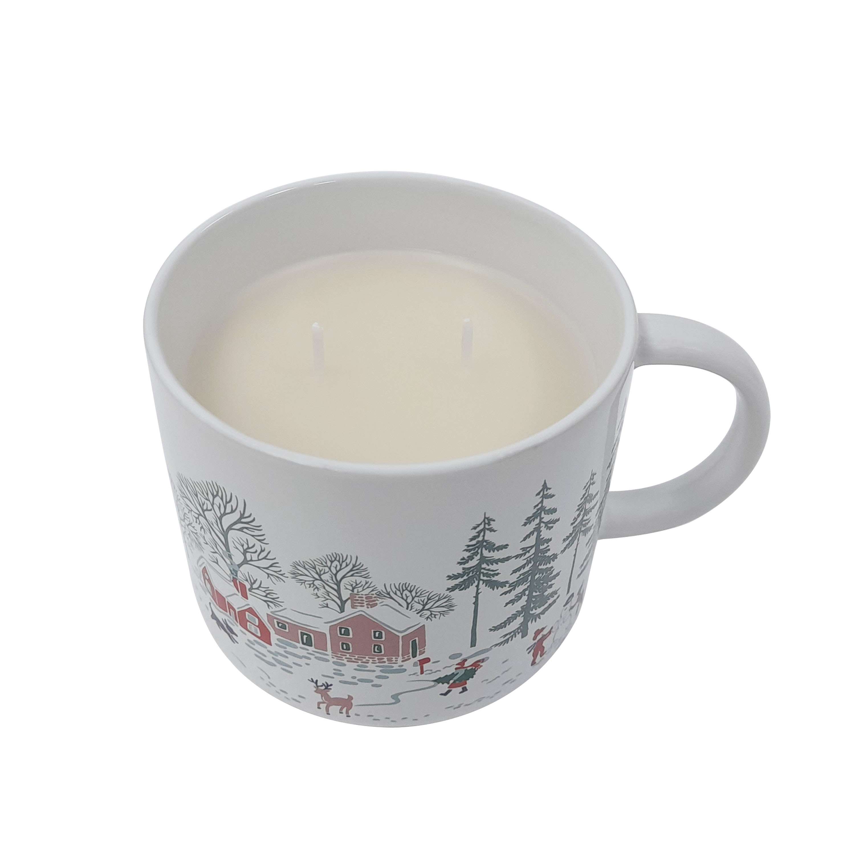 Mainstays 2-Wick 13 oz Reusable Holiday Coffee Mug Scented Candle, Country Holiday
