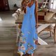 thumbnail image 1 of Puntoco Vestidos Mujer Verano Moda Mujer Verano Casual Estampado V-Cuello Camis Sin Mangas Chaleco Vestido Largo, 1 of 4