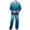 Blue, variant on Men's 2 Piece Outfits,Pajamas for Men Gradient Print Long Sleeve Lapel Cardigan Pajama Set with Pocket Top and Long Pants