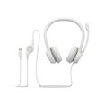 thumbnail image 3 of Logitech H390 Wired Headset for PC/Laptop, Off-white - Headset - on-ear - wired - USB-A - off-white, 3 of 10