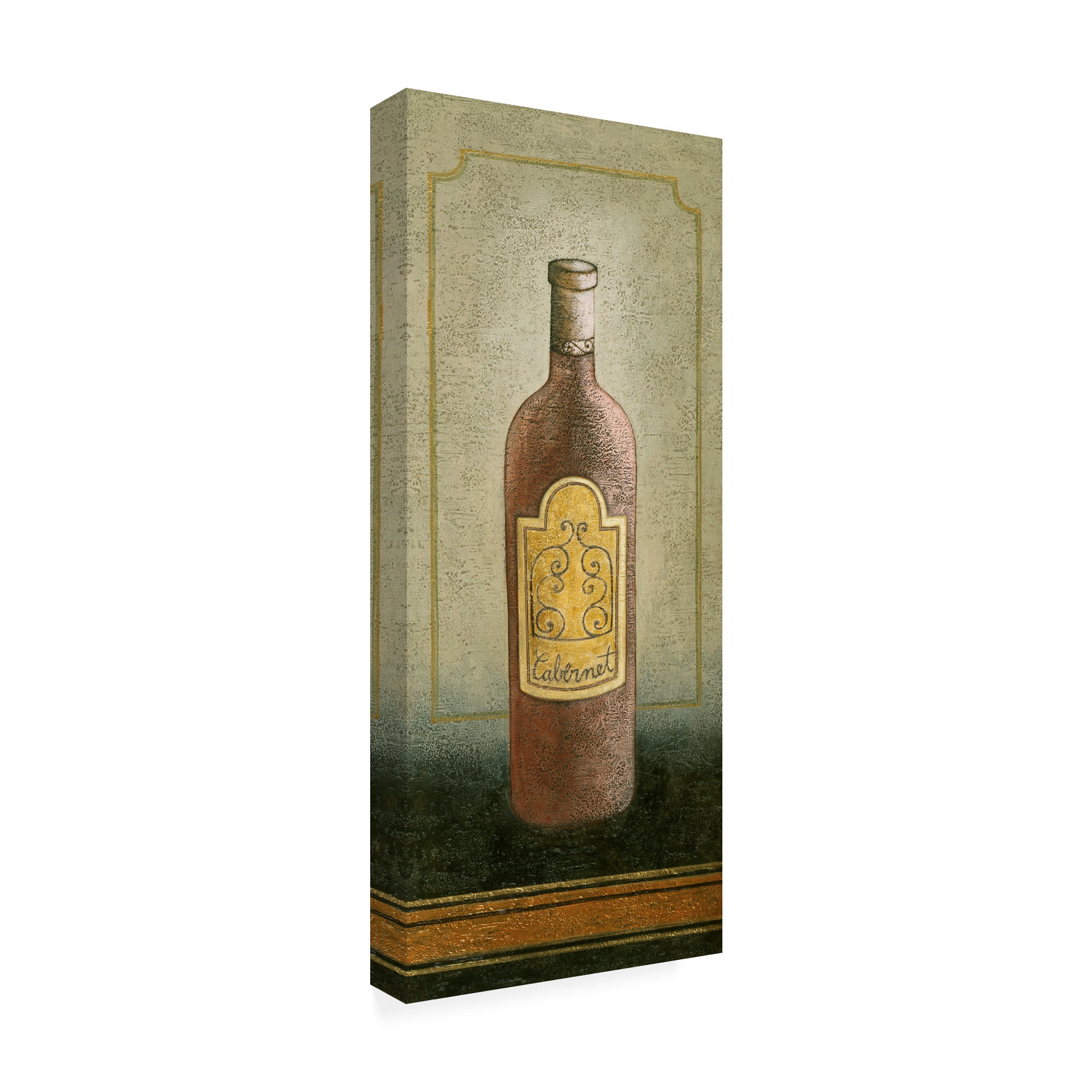 Trademark Fine Art 'A Bottle Of Cabernet Wine' Canvas Art by Pablo Esteban