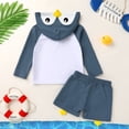 thumbnail image 2 of Happy Town Toddler Baby Boys Long Sleeve Swimsuit UPF 50+ Sun Protection Beach Swimwear Set for Kids, 2 of 8