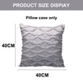 thumbnail image 2 of Set of 2 pieces 16X16 "Hold Pillowcase with solid color decorative Bohemian Pillowcase cushion cover, soft plush - silver gray, 2 of 5