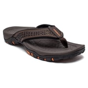 HOBIBEAR Mens Thong Sandals Arch Support Indoor and Outdoor Beach Flip Flop