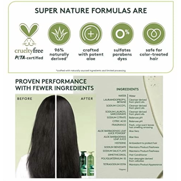 ZhuoYa Super Nature Aloe Moisture Shampoo and Conditioner, 30 fl