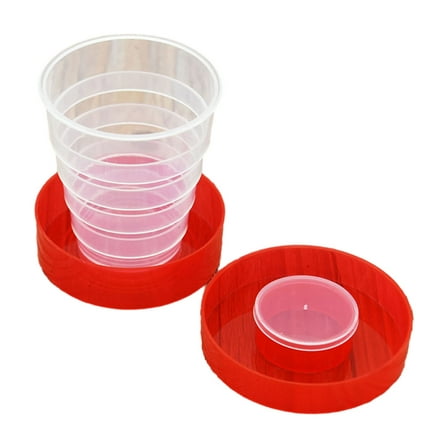 YIEMEEN Foldable Food Grade PP Cups with Lid Reusable Portable Cup Set for Picnics Camping Outdoor Hiking Travel