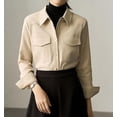 thumbnail image 3 of Women's Cotton Mock Turtleneck Dickey Half Top Collar Neck Blouse False Fake Neck, 3 of 6