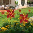thumbnail image 6 of Yiaieng 10PCS Sparkly Reflective Pinwheels with Stakes, Bird Repellent Devices Deterrent to Scare Birds Away from Yard Patio Farm Garden Window Decorations (Yellow), 6 of 8