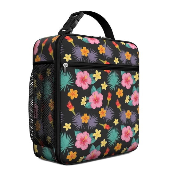Pioneer Flower Floral Print Pattern Insulated Lunch Bag Teen,Lunch Bag Lunch Box for Men Women,Bento School Lunch Bag for Teen for Work,Picnic or Travel