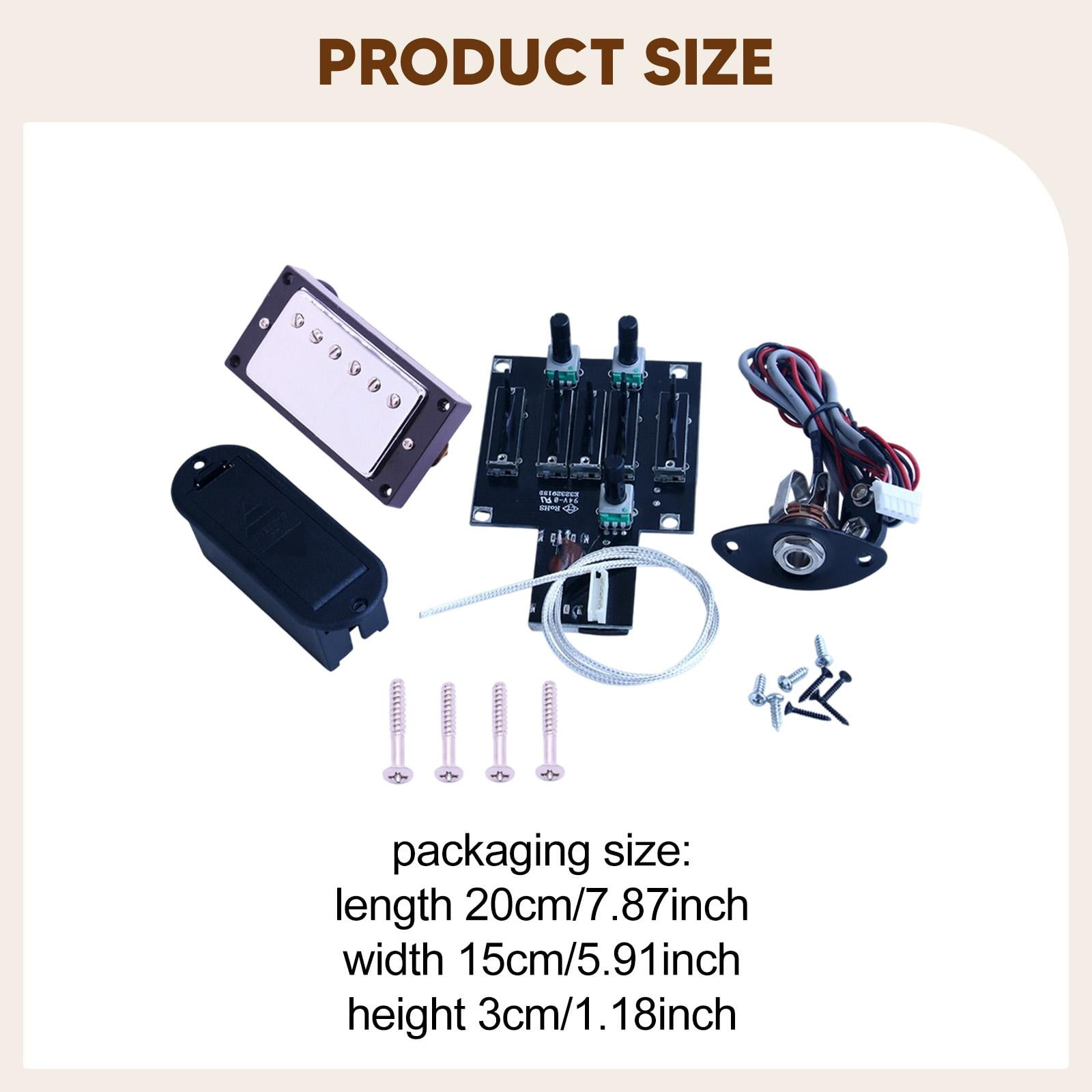 Guitar Pickup 4 Band Preamp Tuner Integrated System Lightweight Suitable for Acoustic Electric Performance