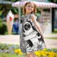 thumbnail image 5 of Balery Floral Sugar Skull Portrait Camisón de princesa para niñas, pijama de algodón con mangas abullonadas, suave y bonito.-XX-Large, 5 of 6