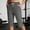Gray, variant on Women's Elastic Waist Capri Jogger Pants, Drawstring Sports Trousers with Side Slit Hem for Running & Walking Gray L