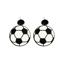 Guodhu Fashion Sport Ball Acrylic Earrings for Women, Football, Basketball, Soccer and Baseball Earrings Jewelry Gifts for Ball Fans Sport Lover Friendship