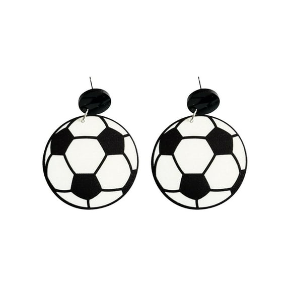 Guodhu Fashion Sport Ball Acrylic Earrings for Women, Football, Basketball, Soccer and Baseball Earrings Jewelry Gifts for Ball Fans Sport Lover Friendship