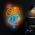 thumbnail image 2 of Shinelab Retro Chill Out Neon Sign, Chill Led Sign, Chill Area Wall Art, Chill Wall Decoration Gifts for Home Bar 1202, 2 of 5