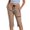 *Khaki, variant on VBVC Women's Drawstring Hiking Capri Pants , Quick Dry Cargo Capris For Women , Ladies' Elastic Waist Outdoor Trousers with Pockets,Army Green,S-3XL