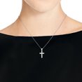 thumbnail image 5 of Colorful Cross of Faith Inlaid White Shell .925 Sterling Silver Necklace, 5 of 5