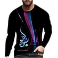 thumbnail image 2 of EQWLJWE Men's Unisex Cotton T-Shirt Men Long Sleeve O-Neck Printed Fashion Pullover Casual Shirt Tops Blouse, 2 of 5