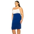 thumbnail image 2 of Women's Plus Size Solid Pencil Skirt with Banded Waist - Stretchy, 2 of 6