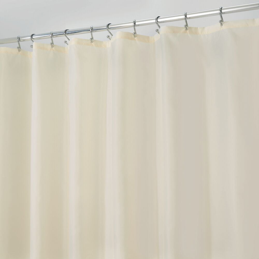 mDesign Heavy Duty Flat Weave Polyester Fabric Shower Curtain Liner