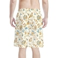 thumbnail image 2 of Binienty Men's Board Shorts Beach Shorts With Vintage Floral Design - Breathable for Summer Swimming and Beach Vacations, 2 of 10
