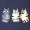 thumbnail image 3 of CafePress - Three 3 Cats Long Sleeve Dark T Shirt - Long Sleeve Dark T-Shirt, 3 of 4