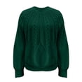 thumbnail image 5 of NMMUED Sweaters for Women Pullover Sweaters for Women Knit Sweater for Women Cable Knit Sweater Women, Green 3 M, 5 of 7