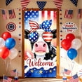 thumbnail image 1 of Independence Day Door Curtain Hanging Cloth Background Decoration, 180 x 90 cm Multicolor, Nylon Spandex with Rope, 1 Panel, 1 of 6