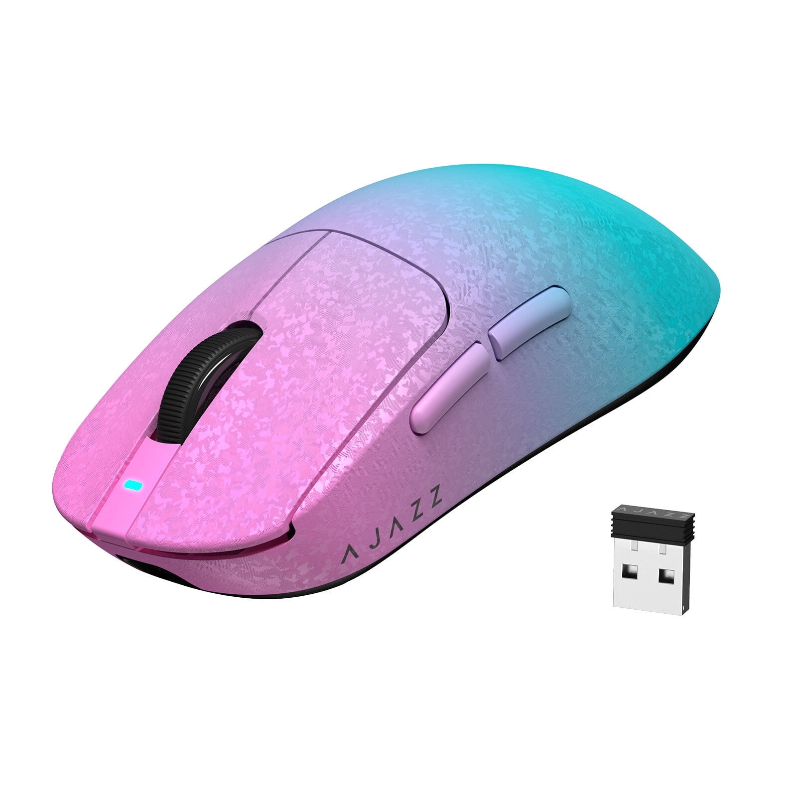 AJAZZ AJ199 Wireless Gaming Mouse, 58g Ultra-Lightweight Carbon Fiber Mouse, 24000 DPI PAW3311 Sensor, Tri-Mode 2.4G/Bluetooth/USB-C, 500mAh Rechargeable Gaming Mouse for PC, Mac, Laptop