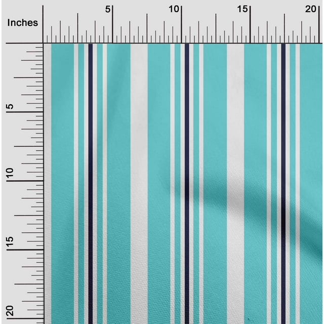 oneOone Tissu Popeline de Coton Rayé Imprimé 1 Yard 56 Pouces de Large