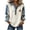 Beige, variant on Women's Loose Fit Long Sleeve Top with Vintage Print Casual Flowy Blouse for Spring/Summer Daily Wear Beige L