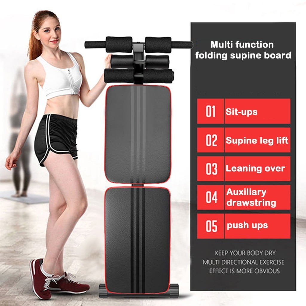 Foldable Decline Sit Up Bench Crunch Board Fitness Gym Exercise Weight Bench USA 