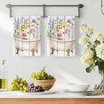 thumbnail image 3 of Spring Floral Pig Kitchen Towels Set of 4, Elegant Flowers Leaves Farmhouse Wooden Absorbent Dish Towels for Kitchen, Microfiber Hand Towel, Quick Drying Tea Towel for Cleaning Decorative Dishcloths, 3 of 7