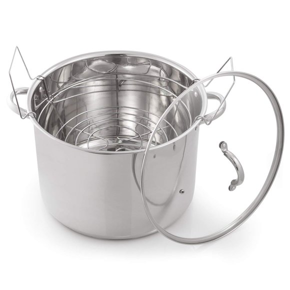 McSunley 620 Medium Stainless Steel Prep N Cook Water Bath Canner, 21.5 Quart, Silver (Unit)