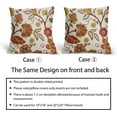 thumbnail image 6 of Fall Floral Pillow Covers 20x20 Set of 2 Red Yellow Burnt Orange Flower Print Throw Pillows Autumn Outdoor Decorative Pillow Case Square Linen Cushion Covers Farmhouse Decor for Home Couch Sofa Bed, 6 of 6