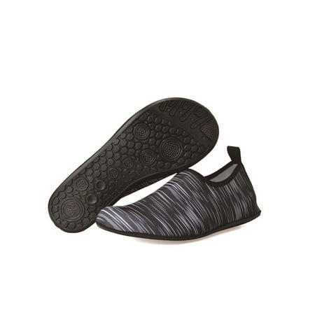 

SIMANLAN Unisex Aqua Socks Surfing Swim Shoe Quick Dry Water Shoes Women Men Comfort Flats Womens Mens Barefoot Sock Sneaker White Black 9.5-10