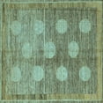 thumbnail image 1 of Ahgly Company Indoor Square Oriental Light Blue Modern Area Rugs, 6' Square, 1 of 4