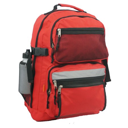 K-Cliffs Large Backpack School Bag Book Bag with Free water bottle 19 Inches Red 19