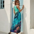 thumbnail image 7 of Nautical Green Sea Turtles Sleeveless Dress Woman Fashion Long Dresses Women's Summer Suit Dress 2025, 7 of 7