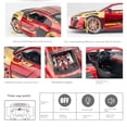 thumbnail image 4 of Gray Track Edition Audi R8 Die-Cast Zinc Alloy Race Car Model with Sound, Light & Pull-Back Functions, Streamlined Design, Openable Doors/Hood, Flexible Rotating Wheels - Premium Collectible in, 4 of 5