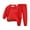 Red, variant on Mikilon Kids Hoodless Sweatshirts Sets Size 2-15 Years with Long Sleeve Round neck Tops ,Long Pants Versatlie Warm Sets