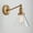 Antique Brass, variant on Permo Industrial Vintage Slope Pole Wall Mount Single Sconce with Funnel Flared Clear Glass Shade Wall Sconce Light Lamp Fixture (Antique)