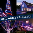 thumbnail image 4 of WYZworks 1656LEDs, 150ft LED USA Patriotic American Red White Blue Outside Rope Lights, Outdoor ETL Certified Waterproof Permanent 360 Degree Light, Flexible Tube, Connectable, Palm Tree Exterior, 4 of 10